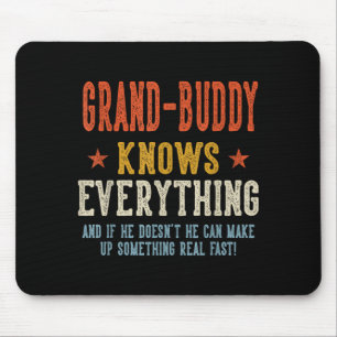 Opa-Buddy kennt alles Vatertag Retro Mousepad
