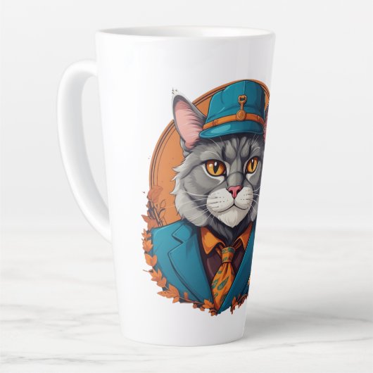 Opa Cat Latte Tasse (Linke Ecke)