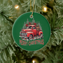 Opa Chic Vintage-LKW-Weihnachtsschmuck