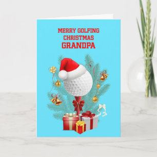 Opa Christmas Golfball Feiertagskarte