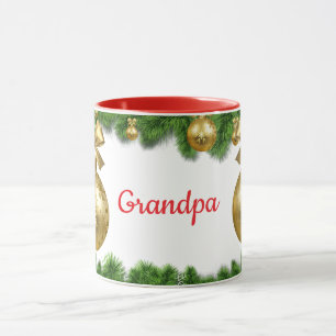 Opa-Christmas-Tasse, rotes Innenleben, Tasse