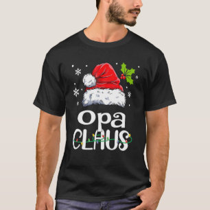 Opa Claus Funny Grandma Santa Pajamas Weihnachtsfe T-Shirt