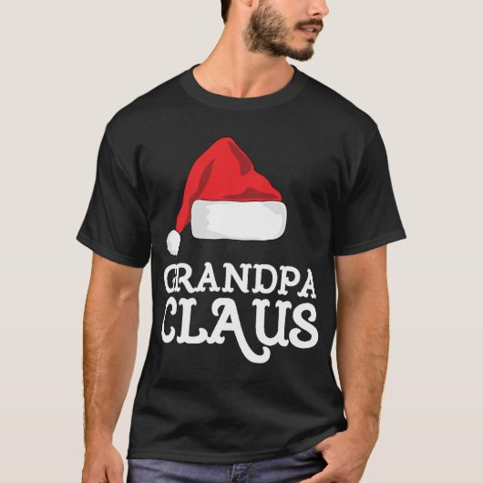 Opa Claus WeihnachtsHat Familie passt Pajama T-Shirt (Vorderseite)