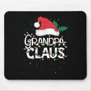 Opa Claus Weihnachtslichter Pyjama Familie Überein Mousepad