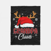 Opa Claus Weihnachtsmannmütze Weihnachten Roter Ka Fleecedecke (Vorderseite)