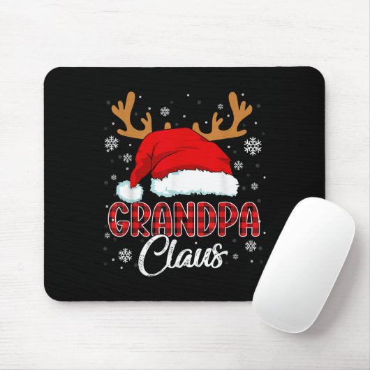 Opa Claus Weihnachtsmannmütze Weihnachten Roter Ka Mousepad (Mit Mouse)