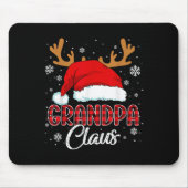 Opa Claus Weihnachtsmannmütze Weihnachten Roter Ka Mousepad (Vorne)