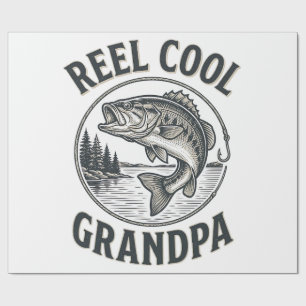 Opa cool Angeln Bass Shirt Design Vintage Geschenkpapier