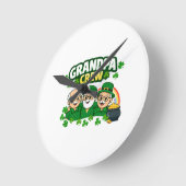 Opa-Crew Runde Wanduhr (Winkel)