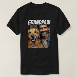 Opa Custom Foto Grandpaw Dog Moderner T-Shirt