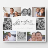 Opa dankbar für jeden Moment FotoCollage Fotoplatte (Vorderseite)