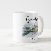 Opa Datum - Erstmaliger Opa Jumbo-Tasse (Vorderseite Rechts)
