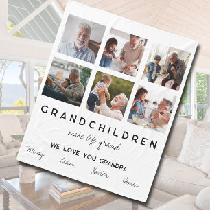 Opa-Decke mit Enkelkindern Namen Foto Decke