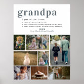 Opa-Definition | 8-Foto-Collage Poster (Vorne)