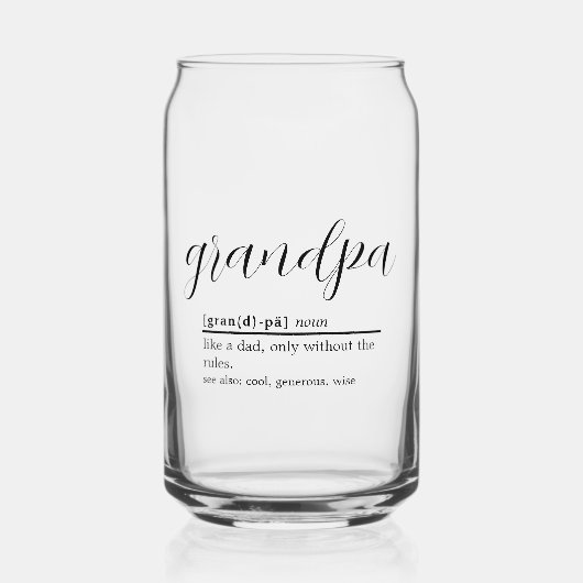 Opa Definition Beer Can Glass Dosenglas (Vorderseite)