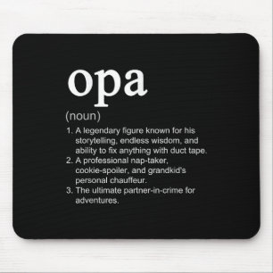 Opa Definition Lustig Cool Substantiv Mousepad
