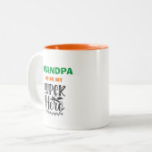Opa, dein Superheld Zweifarbige Tasse (Vorderseite Links)