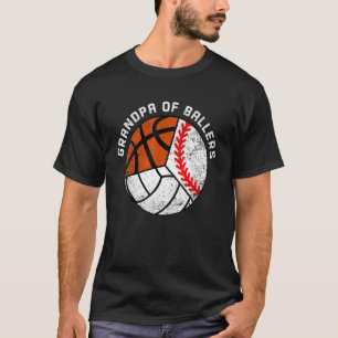 Opa der Baller Herren Baseball Volleyball Bask T-Shirt