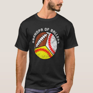 Opa der Ballspieler Herren Baseball Softball Foo T-Shirt