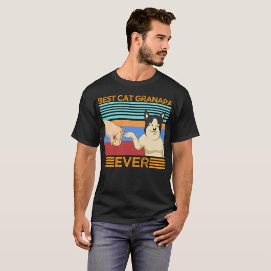 Opa der besten Katzengroßväter T-Shirt (Vorne ganz)