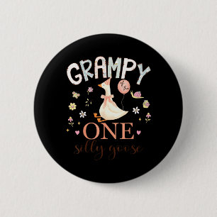 Opa der einen dummen Gans 1. Geburtstagsmädchen Button