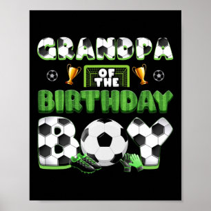 Opa der Geburtstags-Soccergruppe des Jungen Famili Poster