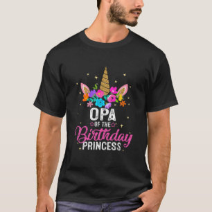 Opa der Geburtstagskünstlerin Funny Unicorn Birthd T-Shirt