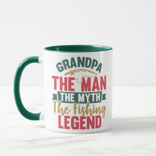 Opa - Der Mann, der Mythos, der Fisch-Legende Tasse (Links)