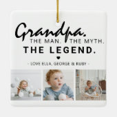 Opa. Der Mann. Der Mythos. Die Legende. 3 Foto Keramikornament (Rückseite)