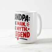Opa Der Mann Der Mythos Die Legende Kaffeetasse (VorderseiteRechts)