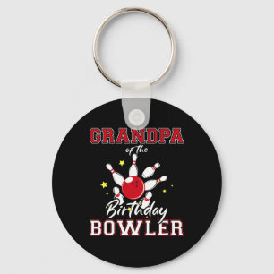 Opa des Geburtstags-Bowlers Bday-Bowling-Feier Schlüsselanhänger