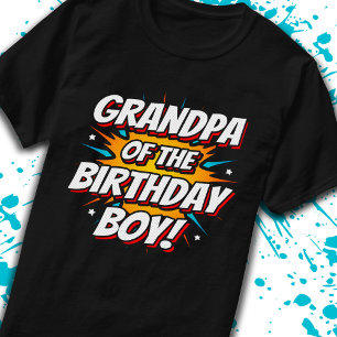 Opa des Geburtstags Boy Superhero Comic Comic T-Shirt