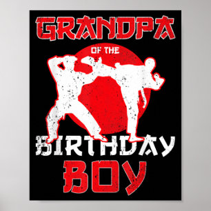 Opa des Geburtstags Karate Taekwondo Jungen Poster