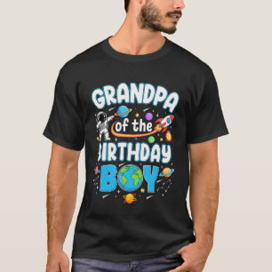 Opa des Geburtstagsjungen Astronaut Familie Weltra T-Shirt