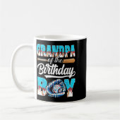Opa des Geburtstagsjungen Baseball Eiscreme Kaffeetasse (Links)