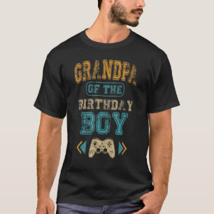 Opa des Geburtstagsjungen Gamepad Geburtstags-Matc T-Shirt