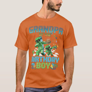 Opa des Geburtstagsjungen Lustige Brick-Spiele Män T-Shirt
