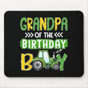 Opa des Geburtstagsjungen Traktoren Farm LKWs F Mousepad