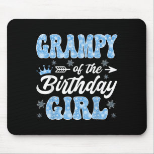 Opa des Geburtstagsmädchens Schneeflocken Winter W Mousepad