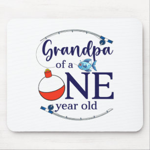 Opa des großen Fang Fishing Boy erster Geburtstag Mousepad