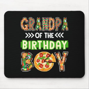 Opa des Jungen Geburtstagsjunge Pizzaliebhaber-Par Mousepad