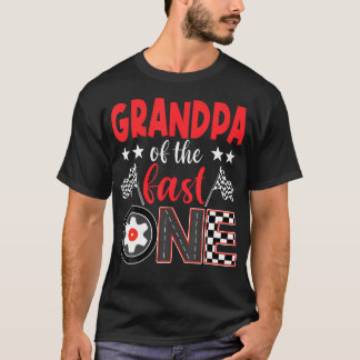 Opa des schnellen Geburtstag 1. Rennauto-Familie T-Shirt