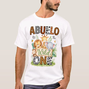 Opa des wilden Ersten Geburtstags Jungen Dschungel T-Shirt