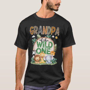 Opa des wilden Safari-Dschungel 1. Geburtstags T-Shirt