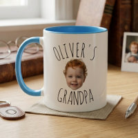 Opa-Design mit Babygesicht-Foto und Namen