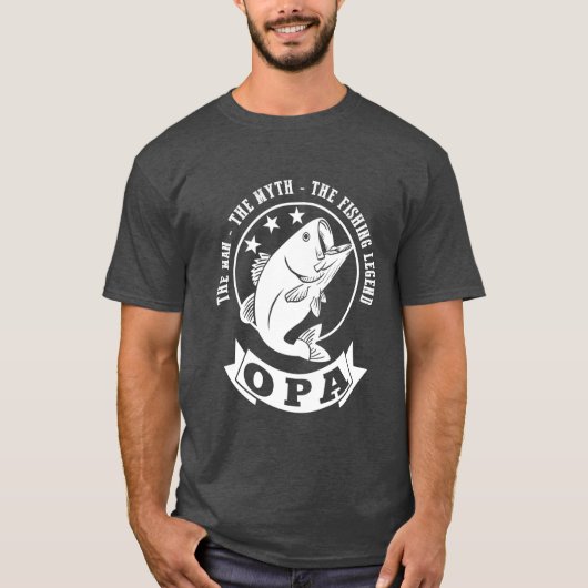 Opa die Fischen-Legende T-Shirt (Vorderseite)