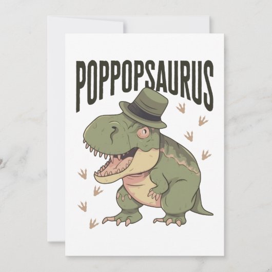 Opa Dinosaur Vater-Tag Poppopsaurus Feiertagskarte (Vorderseite)