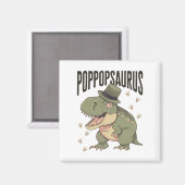 Opa Dinosaur Vater-Tag Poppopsaurus Magnet (Vorderseite/Rückseite)