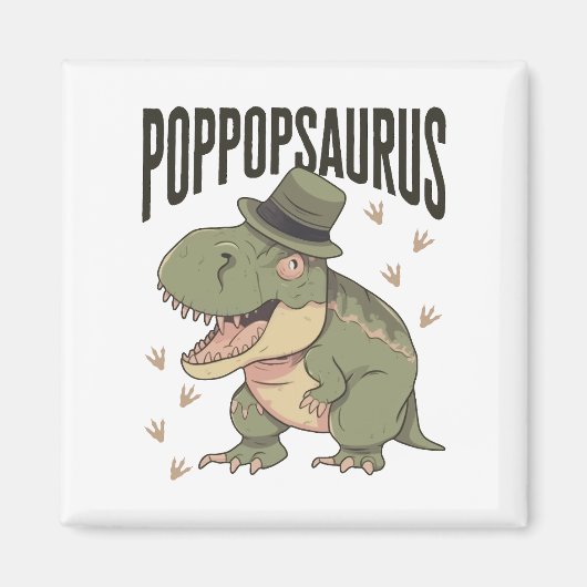 Opa Dinosaur Vater-Tag Poppopsaurus Magnet (Vorne)