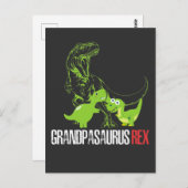 Opa Dinosaurier Großvater Dino Großkind Postkarte (Vorne/Hinten)